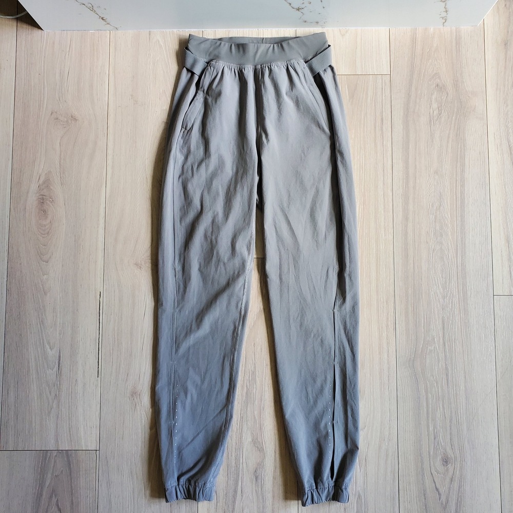 Lululemon Adapted State Jogger Womens 0 Grey High Rise Running Training Pants
